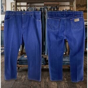 Wrangler Cowboy Cut 13MWZ Slim Straight Dark Blue Denim Western Jeans Mens 40x30